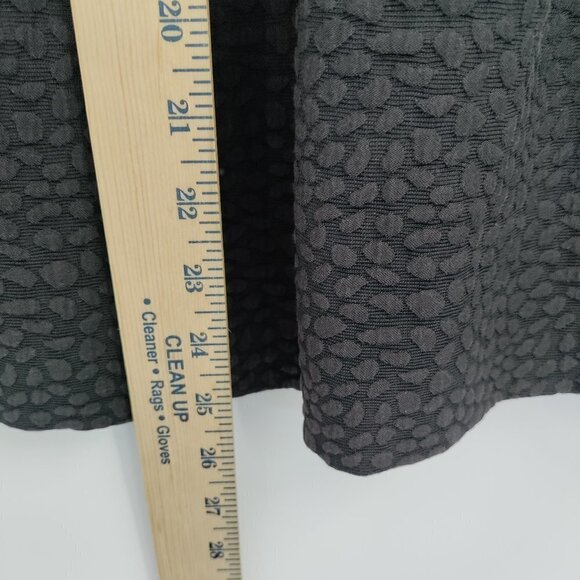 H&M Animal Print Textured Cotton Blend Side-Zip Pleated Midi Skirt Size 6 Women - Picture 6 of 10